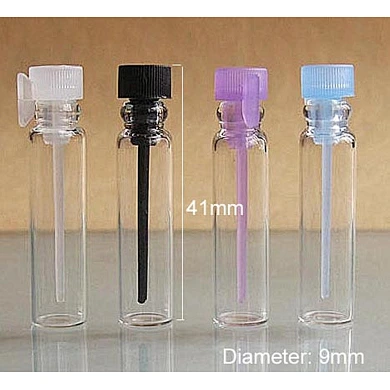small glass perfume vials