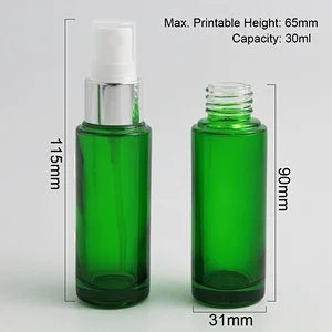 Green Empty Perfume Bottle 120cc Pet Mist Sprayer Bottle With silver Clouser 120ml Glass Container