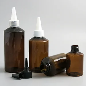 Amber 50ml 100ml 150ml 200ml PET sloping shoulder bottle Empty dropper bottle PET perfume cosmetic packaging bottle