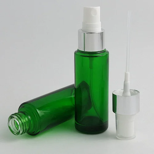 Green Empty Perfume Bottle 120cc Pet Mist Sprayer Bottle With silver Clouser 120ml Glass Container