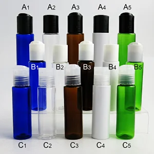 30ml Portable Colorful PET Environmental Protection Plastic Refillable Bottles Vials with Plastic Press Cap Wholesale