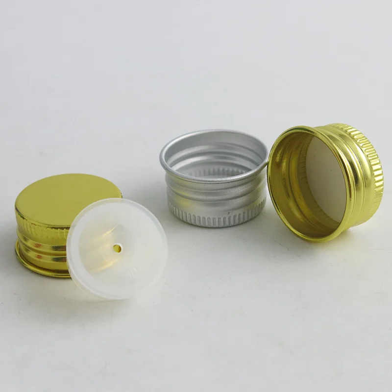 30ml Small Refillable Boston Round Glass Bottle with Aluminum Cap Blue Amber Clear Glass Containers Packaging