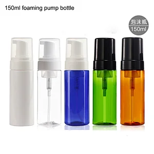 Colorful 150ml travel bottle cosmetic sample plastic bottles PET vial Small hotel containers with Plastic sprayers