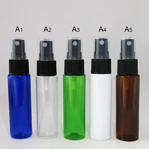 Blue Clear Amber White Green Small Cute 30ml PET Plastic Cream Bottle with Plastic Lids 30CC Cosmetic Containers