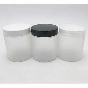 Frosted Sample Make up Plastic Jar Travel 250ml powder case with Caps Cosmetic Cream Container Box