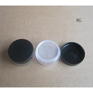 8ML Empty Loose Powder Compact Jar With Sifter Grid Packing Container Powdery Cake Box Cosmetic  Cute Loose Powder Compacts With White And Black Cap