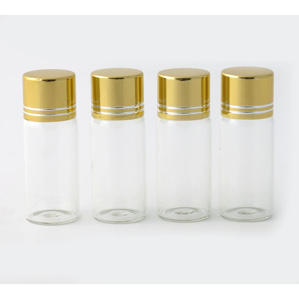 Tiny Glass bottle jar 12ml round glass vial empty clear bottle with ...