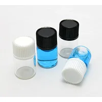 Tiny Glass bottle jar 2ml round glass vial empty clear bottle with screw cap Cosmetic sample jars