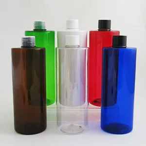 500ml Empty Colorful Plastic bottle Perfume PET Bottle Cosmetic Container with 5 kinds of Caps