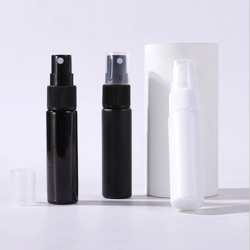 Hot sale 10ml Scrub Material PET Cosmetic Plastic Spray Bottle Full Cover Serum Packaging Lotion Pump