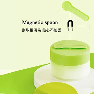 100g Green Pink Flip Lid PP Material With Scraping Spoon Skin Care Packaging Cosmetic Cream Empty Plastic Jar