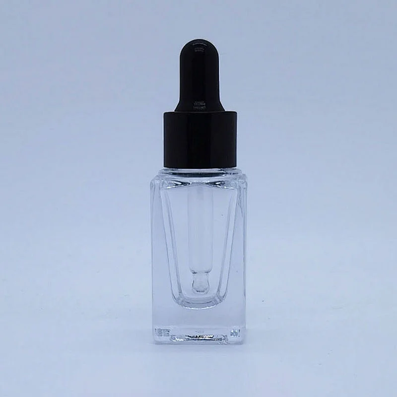 wholesale 1/3oz Dropper bottles 10ml Essential oil bottle vial made of high clear thick glass metal aluminum dropper cap