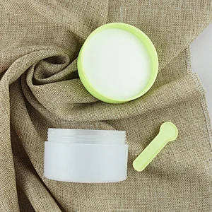 100g Green Pink Flip Lid PP Material With Scraping Spoon Skin Care Packaging Cosmetic Cream Empty Plastic Jar