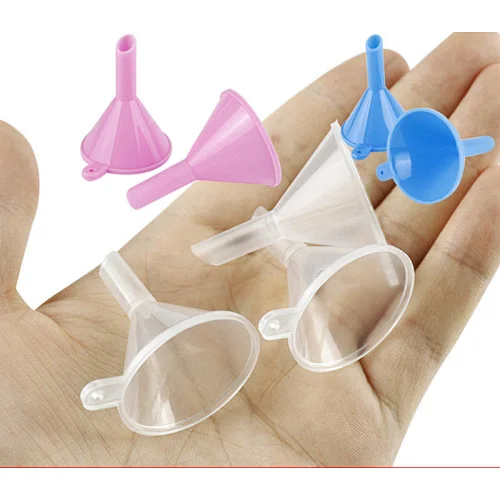 Wholesale Plastic Material Mini Funnel Laboratory Cheap Clear Plastic Funnel Perfume Dispensing Funnel