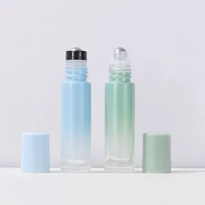 High Quality 10ML Glass Roll On Bottles With Gradualchange For Perfume And Lip Balm Essential Oils