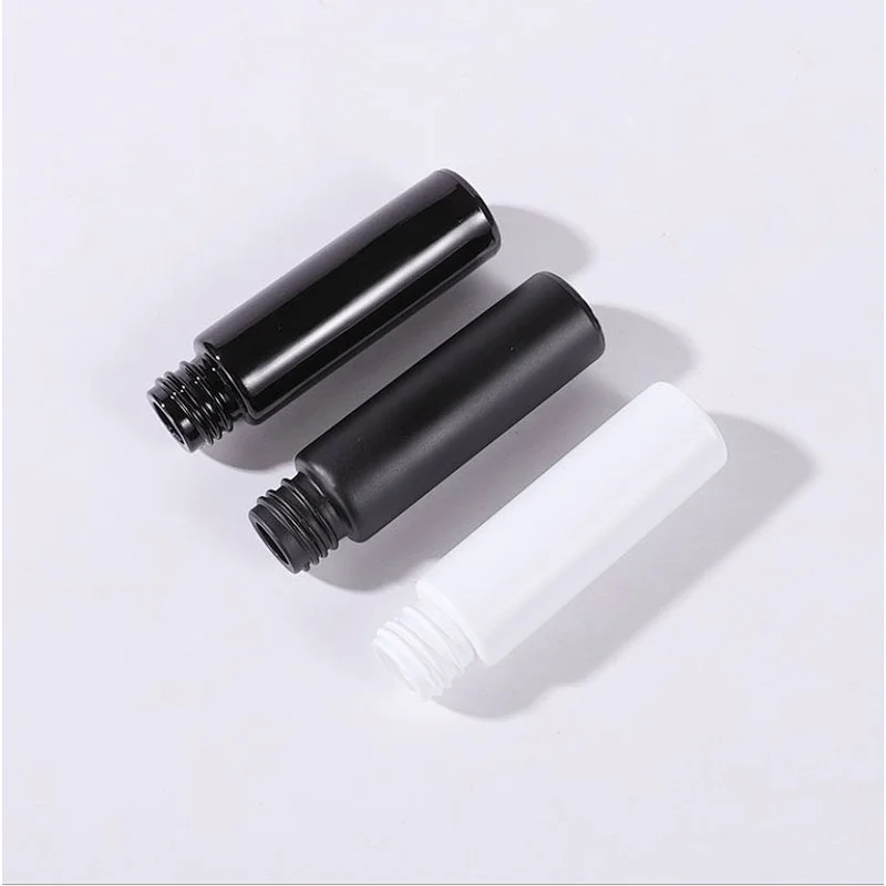 High Quality 10ML Glass Roll On Bottles With Black Housing Stainless Steel Roller Ball for Essential Oils Black Matte White
