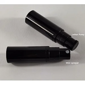 Custom 5ml Matte Black Airless Pump Sprayer Refillable Cosmetic Dispenser Plastic Bottle