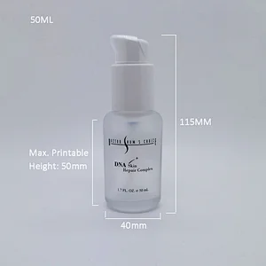 Customize Empty Perfume Essential Oil 50ml Frosted Glass Spray Bottle With Pump Sprayer