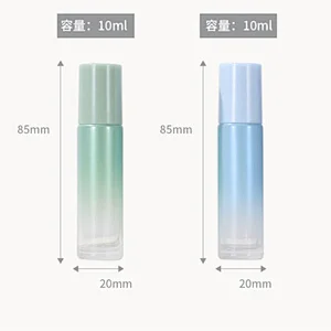 High Quality 10ML Glass Roll On Bottles With Gradualchange For Perfume And Lip Balm Essential Oils