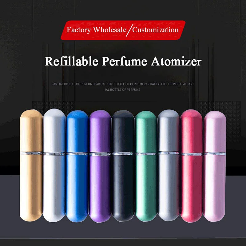 Empty 5ml Pocket Bottom Filling Aluminium Mini Refillable Perfume Atomizer Perfume Refillable Spray Bottle