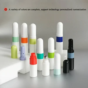 New Design 2 in 1 Blank Nasal Inhaler 5ml Blank Nasal Inhaler Stick For Filling Essential Oils With And Roll On Bottle