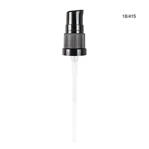 18/415 Black White Lotion Treatment Cream Pump For BB Cream Liquid Foundation Cosmetic Reusable With Dust Proof Overcap