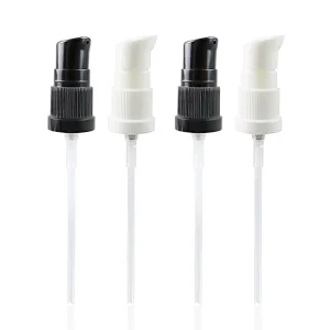18/415 Black White Lotion Treatment Cream Pump For BB Cream Liquid Foundation Cosmetic Reusable With Dust Proof Overcap