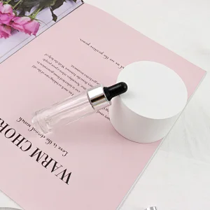 In Stock 15ml Clear Cylinder Thick High Quality Dropper Essential Oil Bottle For Essential Oil In Stock Serum Glass Bottle