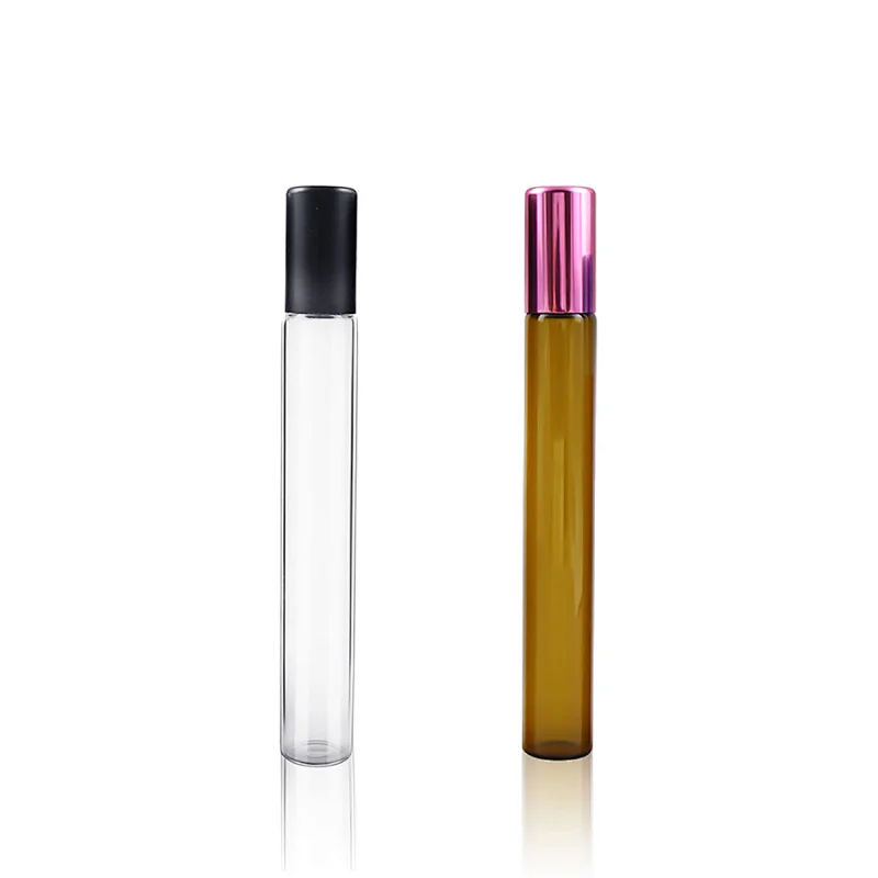 Free Sample Perfume Roller Bottle Essential Oil Roll On Bottle In Stock Empty 8ml 12ml 10ml Clear Glass Bottle
