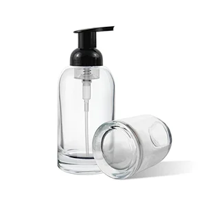 250mL 350mL Cutest Clear Glass Hand Sanitizer Bottle Cleanser Hand Wash Dispenser Pressure Pump Bottle For Cosmetic