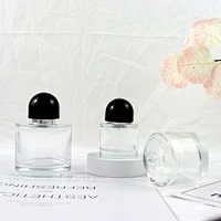 Super Deluxe Round Glass Empty Perfume Bottles 30ml 50ml 100ml Round With Snap-on Spray Atomiser
