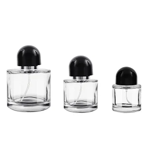 Super Deluxe Round Glass Empty Perfume Bottles 30ml 50ml 100ml Round With Snap-on Spray Atomiser