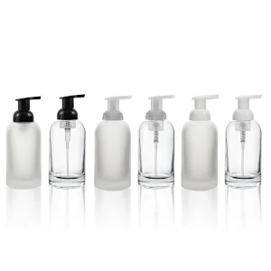 250mL 350mL Cutest Clear Glass Hand Sanitizer Bottle Cleanser Hand Wash Dispenser Pressure Pump Bottle For Cosmetic