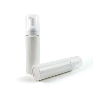 Foaming Bottle 200ml PET Cosmetic Liquid Soap Dispenser White Sliver Foam Pump Bottle