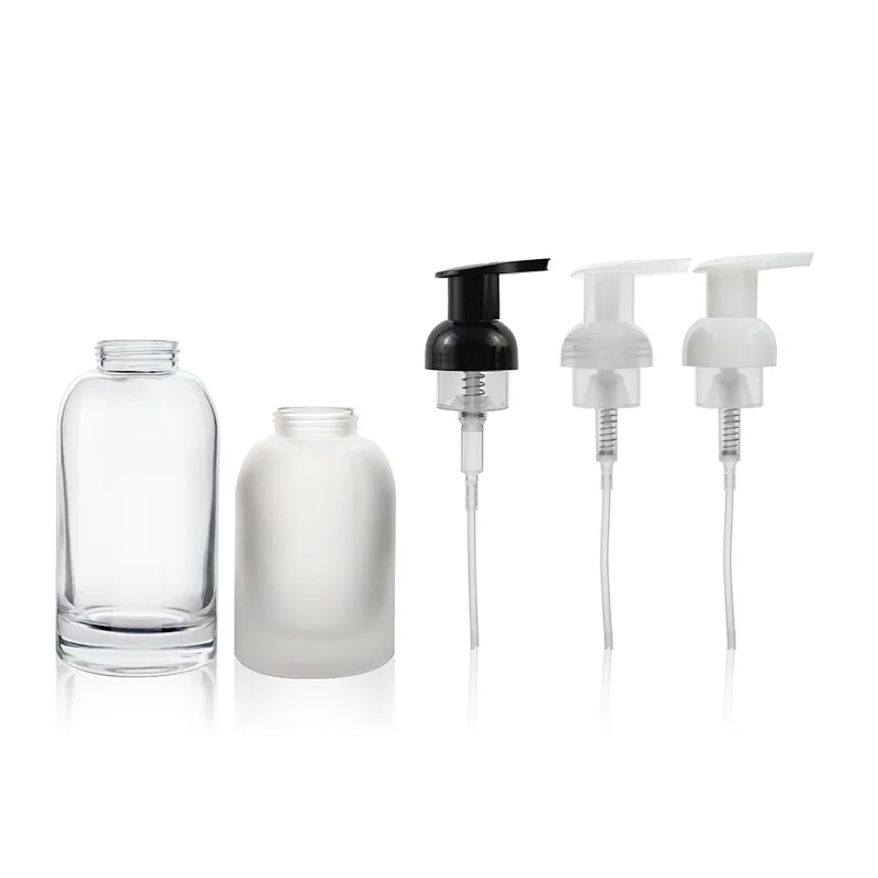 250mL 350mL Cutest Clear Glass Hand Sanitizer Bottle Cleanser Hand Wash Dispenser Pressure Pump Bottle For Cosmetic