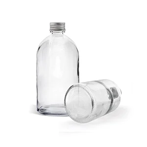High Quality Glass Bottle Manufacturer 280mL 500mL New Round Beverage Bottle Drinking Packaging For Juice Tea Milk Screw Cap
