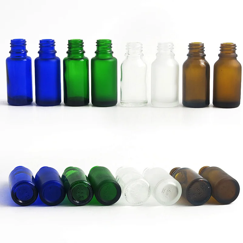 Manufacture Frosted Amber Clear Green Blue 15mL Glass Essential Oil Bottle Personal Care Syrup Liquor Glass Bottle