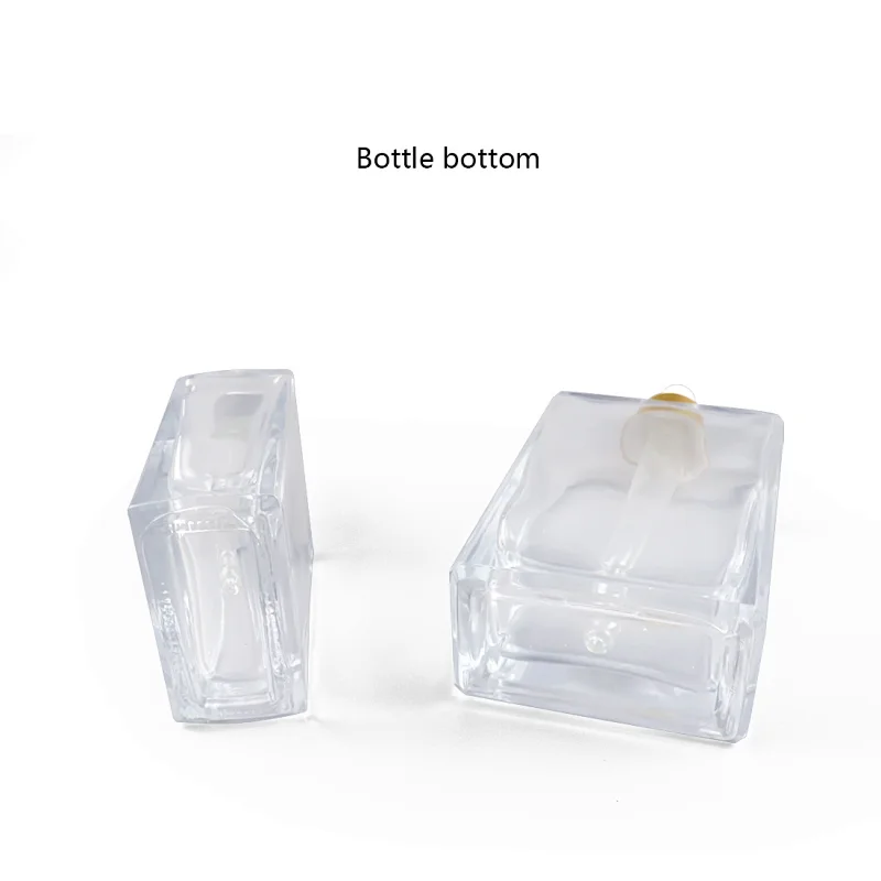 50ml 100ml Flat Square Rectangle Luxury Glass Dropper Bottles With Shiny Silver Gold Cap For Serum Essential Oil