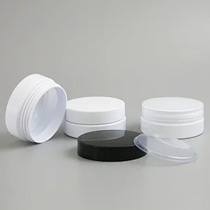Hot Sale Simple Design 50g PP Plastic Cosmetic Jar Hair Gel Skin Care Cream Jar With Wide Mouth