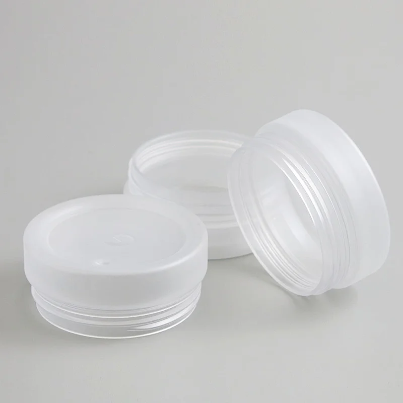 Hot Sale 50g Bottom Plastic White Black Cover PP Frosted Cosmetics Cream Mask Empty Jar Packaging