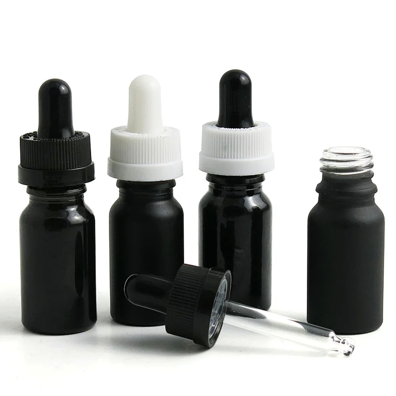 Wholesale Luxury Matte Black 10mL Perfume Pressure Atomizer Paint Cosmetic Spray Bottle With Golden