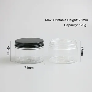 120g Empty Luxury Skincare Frosted Hair Facial Bottle Plastic Jars With Aluminum Lids Packaging Plastic Jar