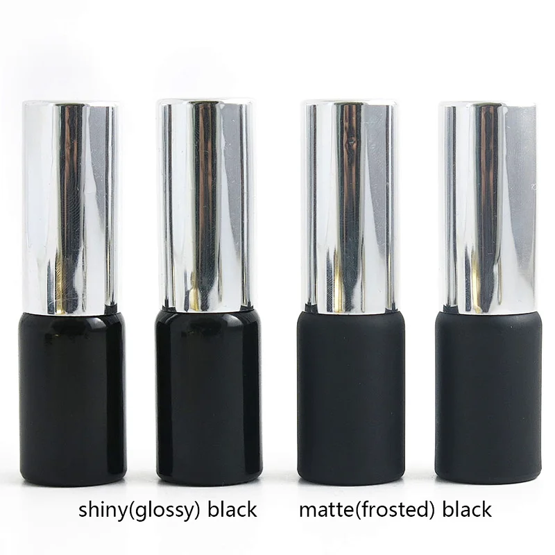 Wholesale Luxury Matte Black 10mL Perfume Pressure Atomizer Paint Cosmetic Spray Bottle With Golden Black Silver Cap