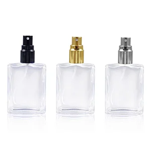 Wholesale 15ml Flat Square Perfume Oil Spray Bottle Luxury Empty Perfume Glass Bottle