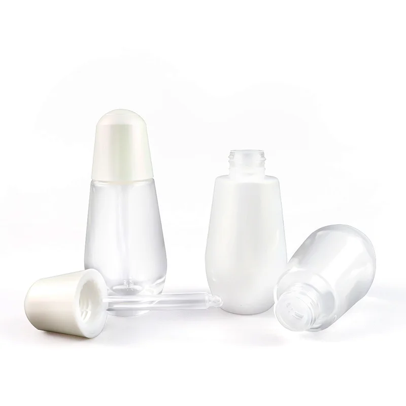 Hot Selling 30ml 50ml Round Essential Oil Glass Dropper Bottle With Press Dropper Cap