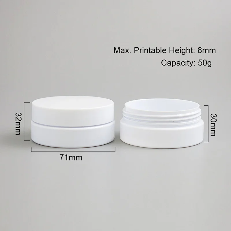Hot Sale Simple Design 50g PP Plastic Cosmetic Jar Hair Gel Skin Care Cream Jar With Wide Mouth