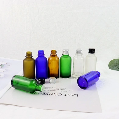 Recycled Glass Essential Oil Bottles Aluminum Cap