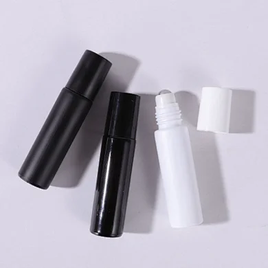 black essential oil roller bottle