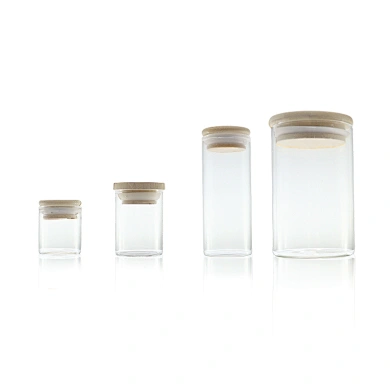 bamboo cover glass jar