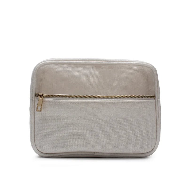 Essential Pouch Cosmetic Bag Bamboo Fiber Nylon Mesh - CBT059